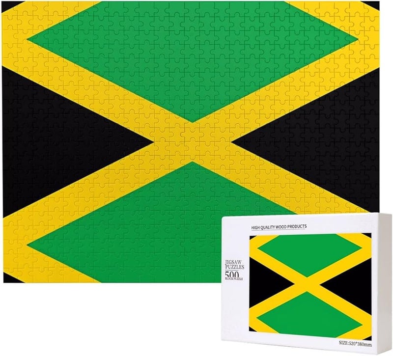 أحجية علم جامايكا 500 قطعة للكبار ديكور المنزل هدية حفلة عيد الميلاد - Image 1